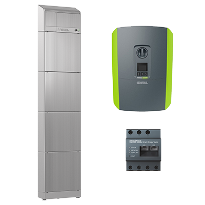 VARTA.wall 20 + Plenticore Plus 10 G2 SMART ENERGY METER G2 Plenticore Plus 10 G2 Hybrid-WR VARTA.wall Speichermodul VARTA.wall Master Unit + Sockel ENECTOR AC Wallbox, 3.7/11 kW