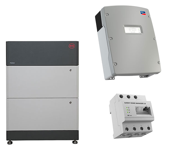 B-BOX LVS 8.0 (8 kWh) + SI 6.0H ALU-WHITE B-BOX PREMIUM LVS (4,00 kWh) B-BOX PREMIUM LVS POWER DISTRIBUTION UNIT + BASE SI 6.0H-13 ALU-WHITE Home Manager 2.0 CABLE SET (+CONNECTOR) 50QMM 2500MM SMA TO BYD LVS B-BOX PREMIUM LV BATTERY MANAGEMENT UNIT IP55