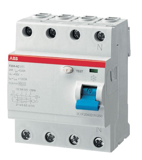 ABB FI-Schutzschalter 40A 4polig F204 A-40/0,3