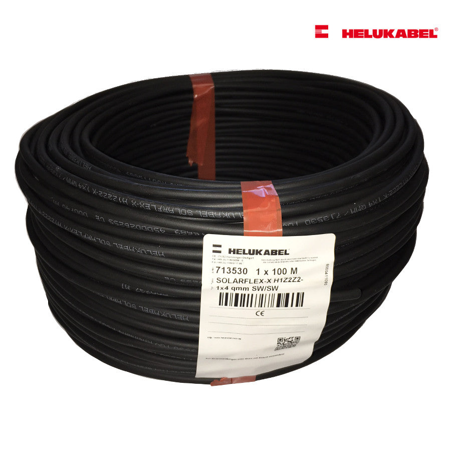 HELUKABEL SOLARFLEX®-X H1Z2Z2-K 4 qmm schwarz 100m