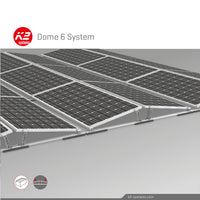 K2 Systems D-Dome 6 Montagesystem für Flachdach Ost-West