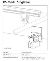 K2 Systems Blechfalzklemme DS-MEDI SET für SingleRail
