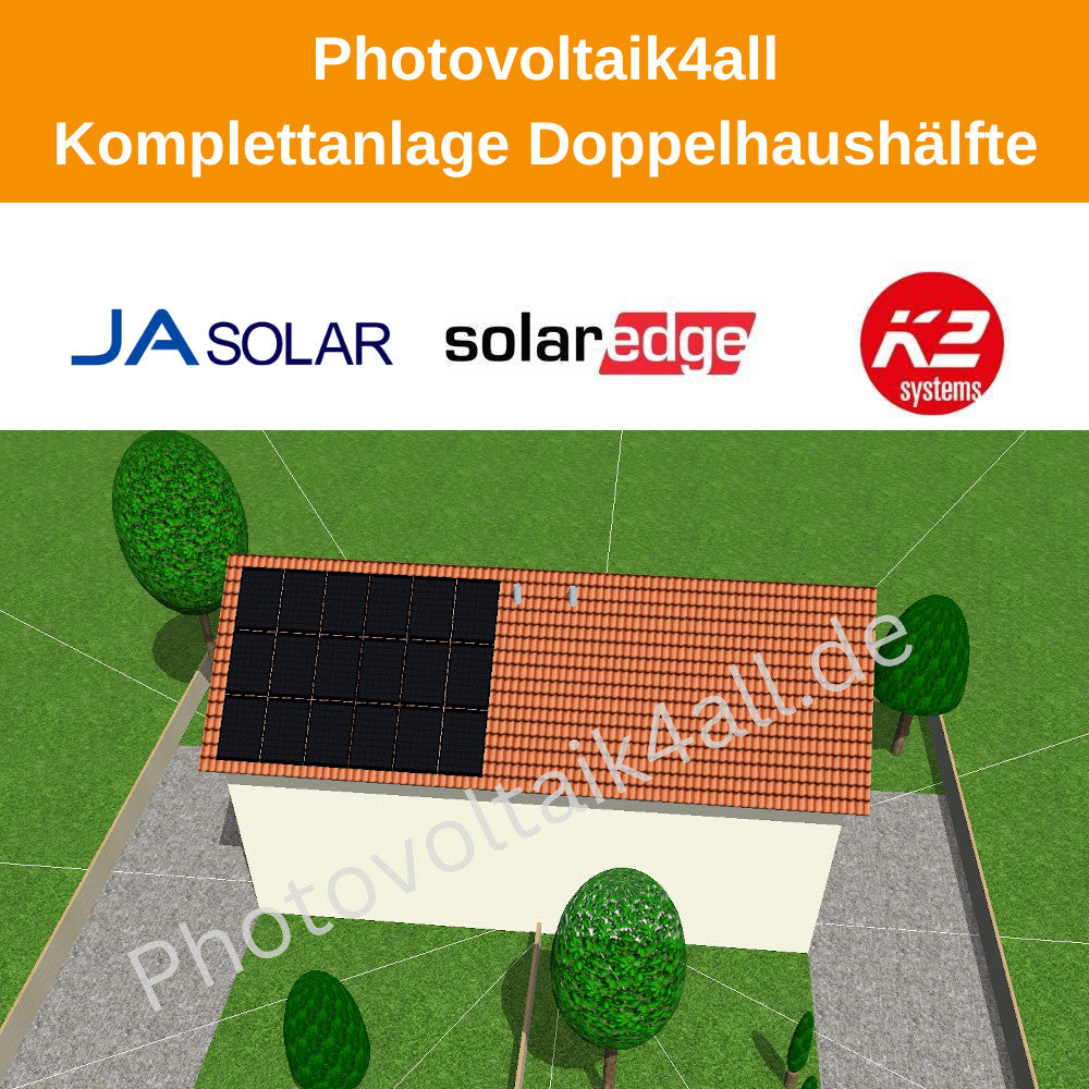 Photovoltaikkomplettanlage Doppelhaushälfte mit Speicher