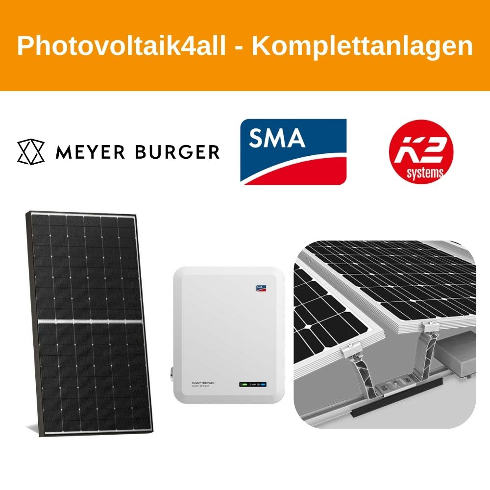 11 kWp Meyer Burger White / K2 Flachdach Ost-West