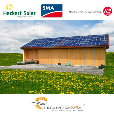 30 kWp Heckert NeMo® 2.0 60 M 325 black - Photovoltaikanlage