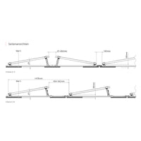 K2 Systems D-Dome 6 Montagesystem für Flachdach Ost-West