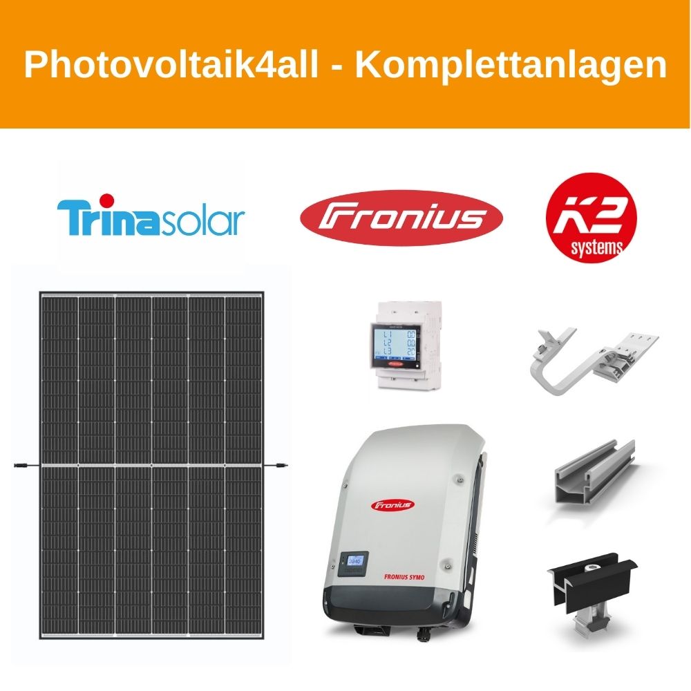 7,560 kWp Photovoltaikanlage Trina Vertex S 420 W + Fronius Symo