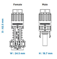 TYCO Solarlok PV4 Buchsen-Stecker minus