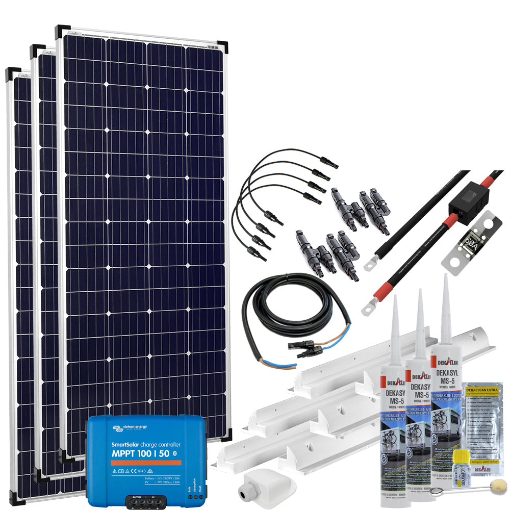 Offgridtec mPremium+ XXL 600W 12V mit Victron SmartSolar MPPT 100/50 Caravan Solaranlage