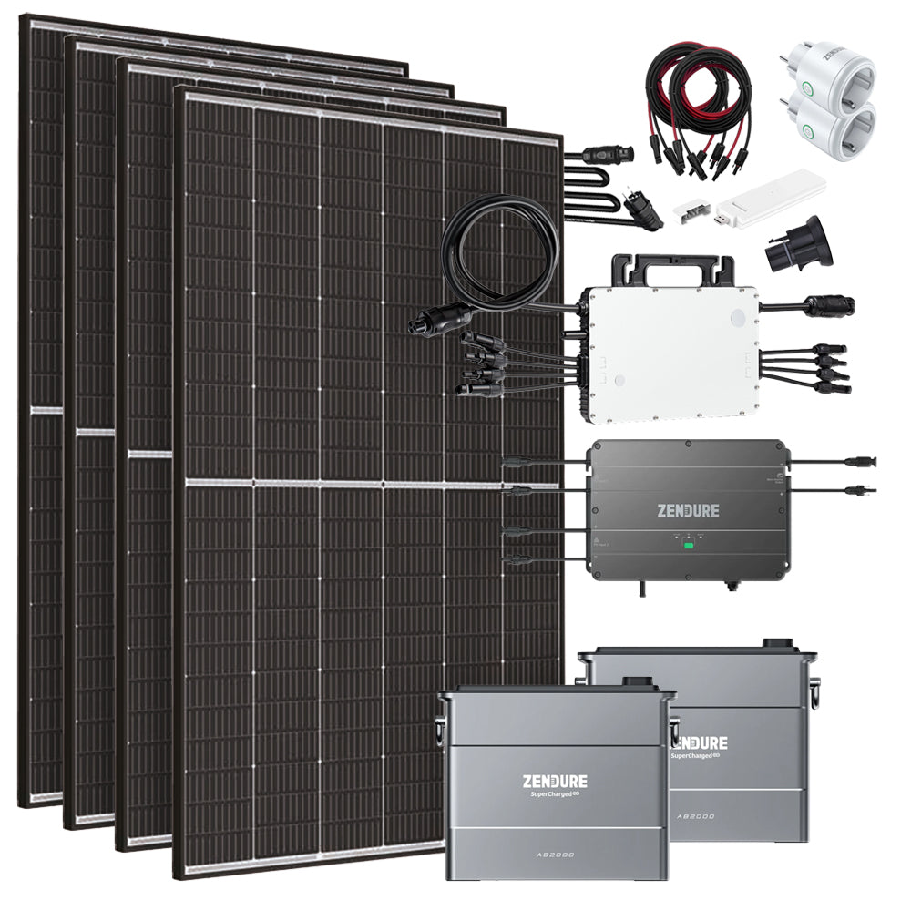 Offgridtec Solaranlage 3,84 kWh 1720W HM-1500 DTU-WLite Trina Vertex-S 430 Mini-PV Hausnetz-Einspeisung