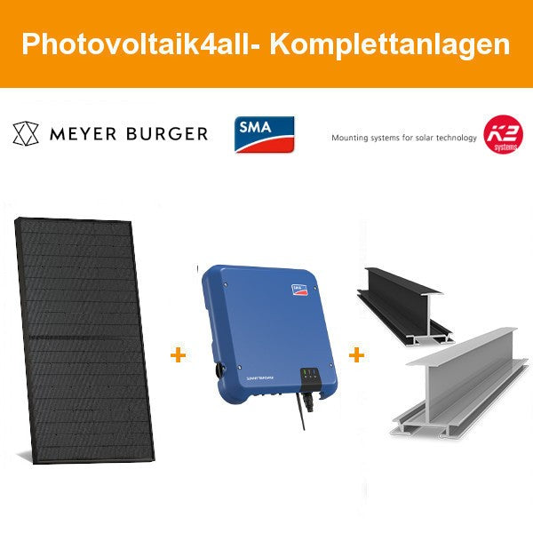 5 kWp Meyer Burger PV-Anlage mit K2 Einlegesystem Fullblack