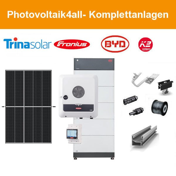 12 kWp PV-Anlage Trina Vertex S + Fronius GEN24 + BYD Speicher