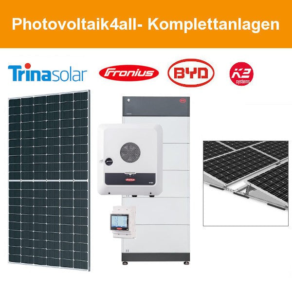 12 kWp Trina Solar Flachdach Ost-West mit BYD Speicher